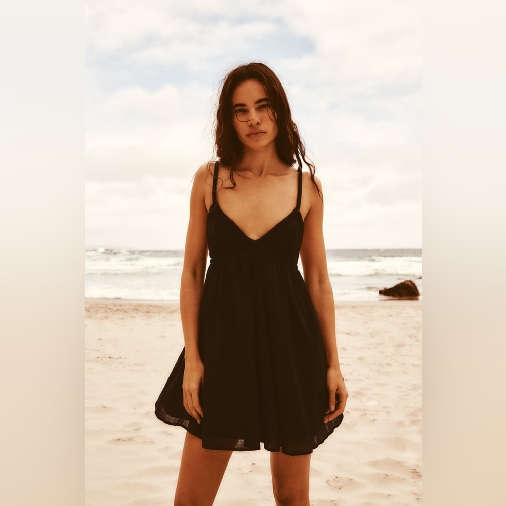Zara Short Jumpsuit Woven Straps XS